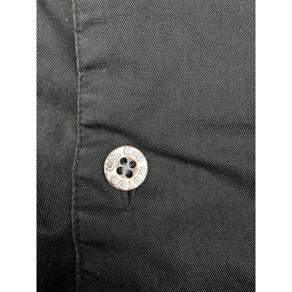 Harley Davidson Men's Button Shirt Chain Links Work Biker Motorcycle Black L - Picture 3 of 9